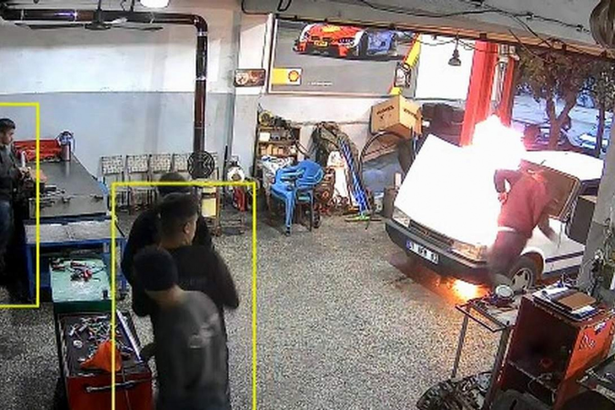 LPG’li Araç Alev Aldı