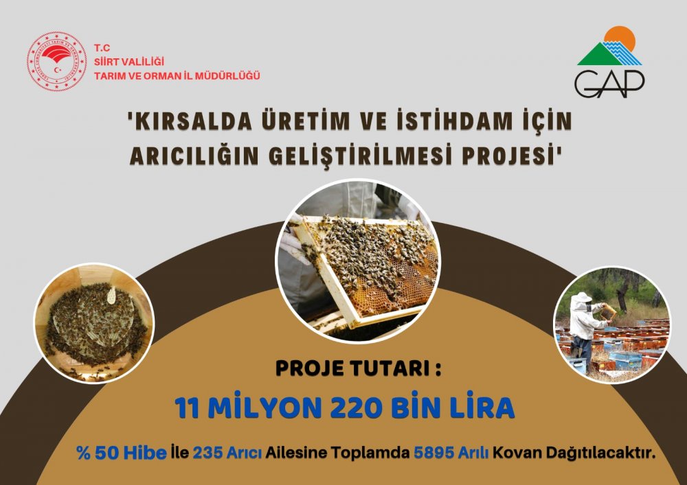 Siirt’te 235 arıcıya kovan dağıtılacak