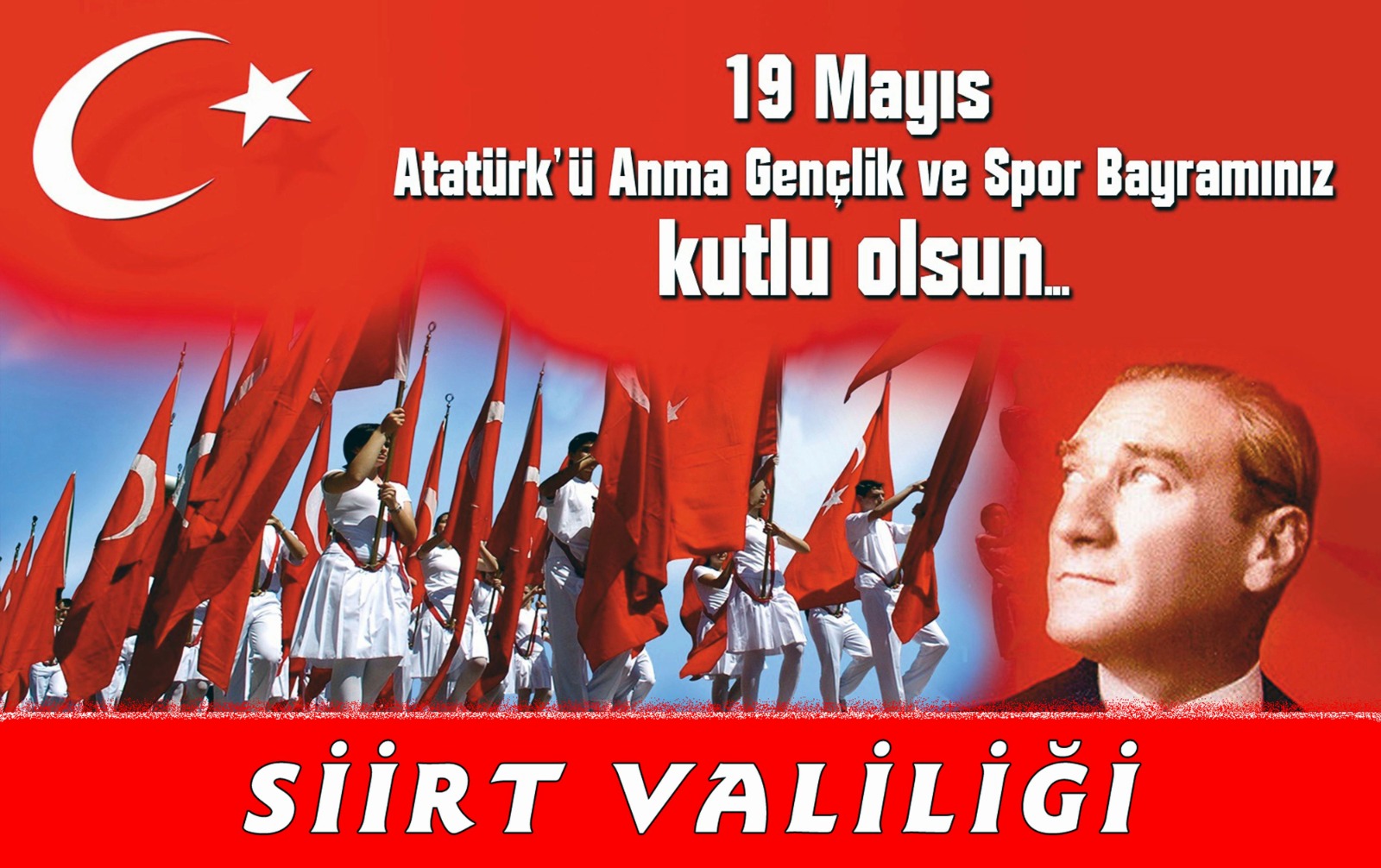 19 MAYIS ATATÜRK’Ü ANMA, GENÇLİK VE SPOR BAYRAMI TÖRENLERLE KUTLANACAK