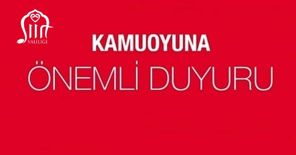 Siirt Valiliği Basın Açıklaması