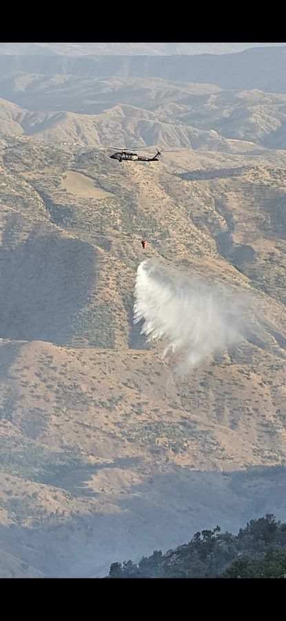 ŞİRVAN’DA ORMAN YANGINI! YANGINA HAVADAN MÜDAHALE EDİLDİ