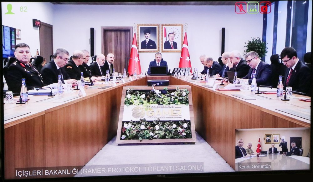 Vali Dr. Kemal Kızılkaya, İçişleri Bakanı Ali Yerlikaya Başkanlığında Gerçekleştirilen Toplantıya Katıldı