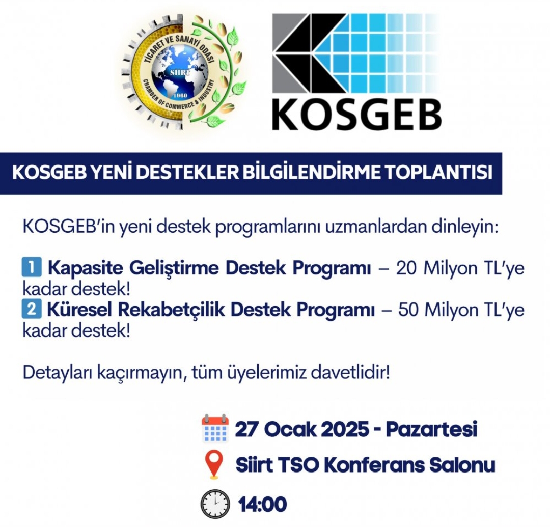 TSO’’da KOSGEB Bilgilendirme Toplantısı