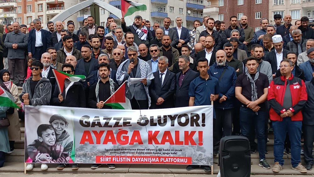 Siirt’te Gazze İçin Tek Yürek