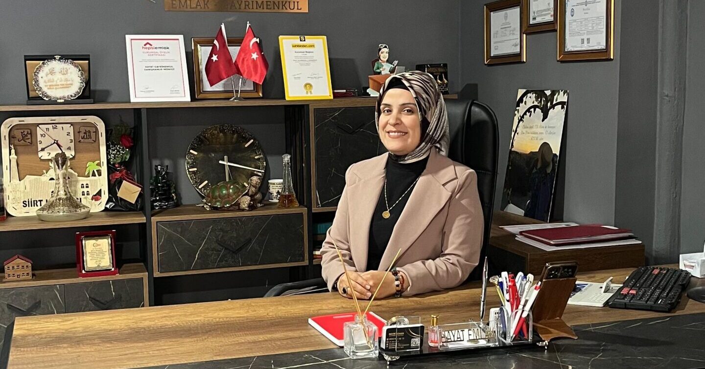 Siirt’in  ilk ve tek Bayan yetki belgeli iş insanı Hayat Öner Emlak sektöründe doğru yatırım yapmanıza Yardımcı Olmaya Hazır