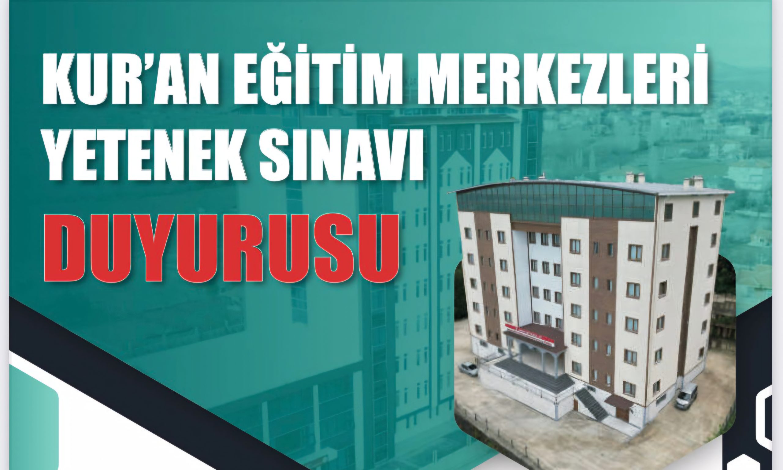 Kur’an Eğitim Merkezleri İçin Yetenek Sınavı Başvuruları Başladı