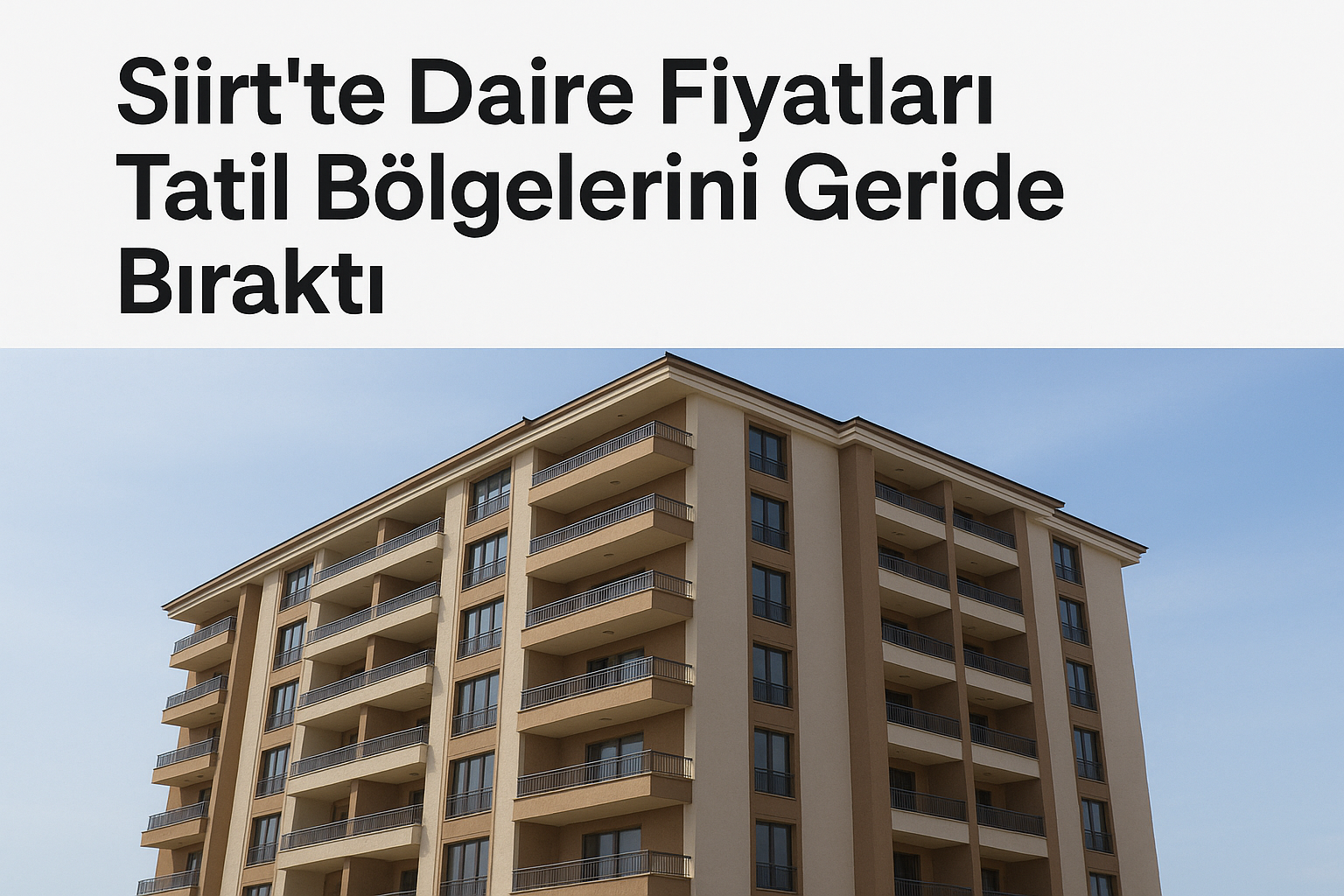 Siirt’te Daire Fiyatları Tatil Bölgelerini Geride Bıraktı