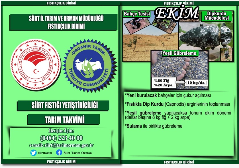 Siirt Fıstıkçılık Biriminden Üreticilere Önemli Uyarı