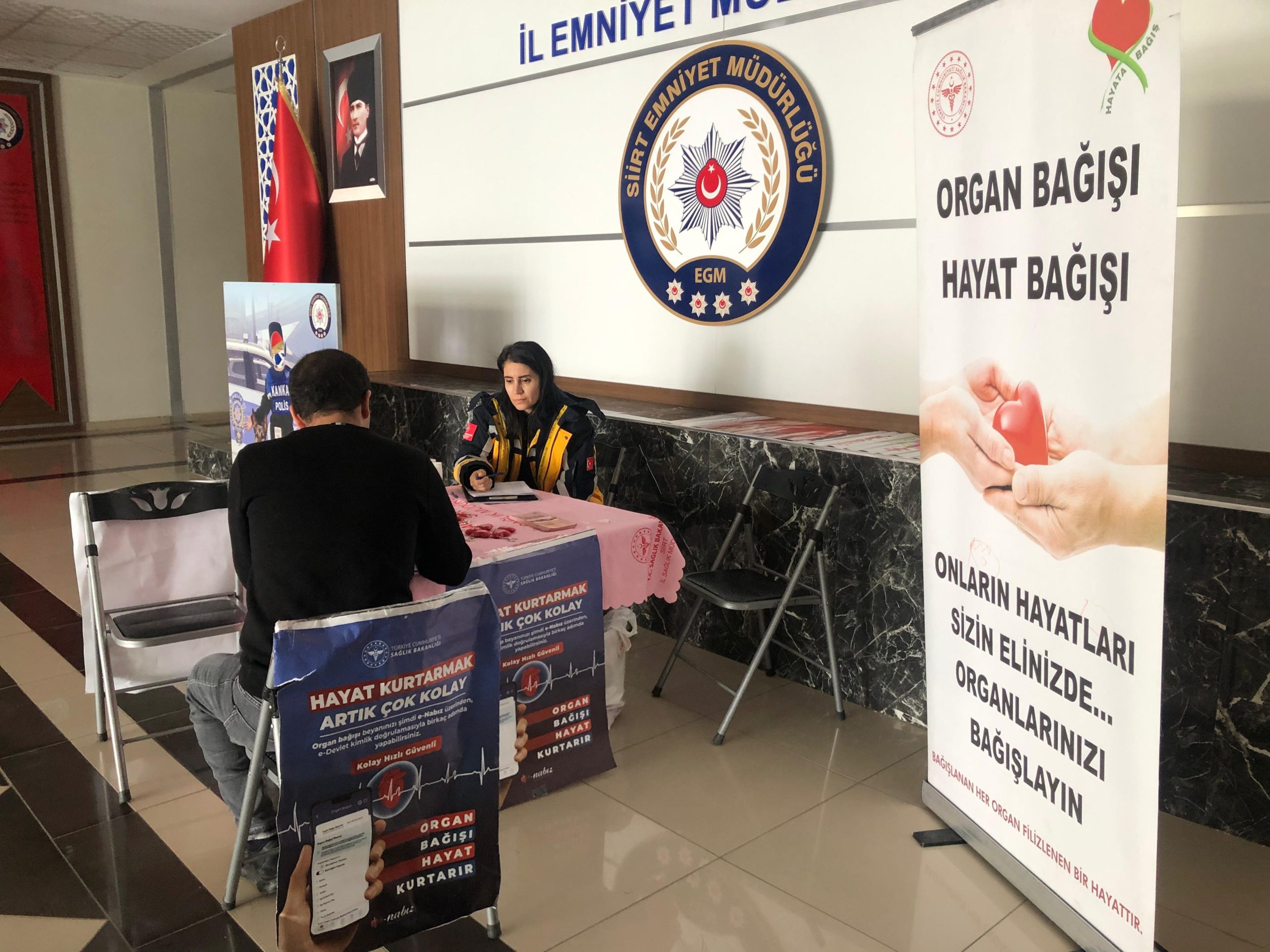 Siirt Emniyet Müdürlüğü’nde Organ Bağışı Farkındalık Standı Kuruldu