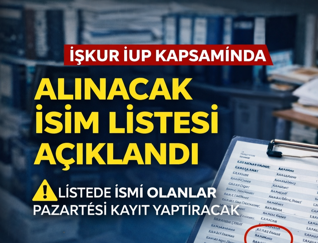 İl Özel İdare “İUP” Listesi Açıklandı
