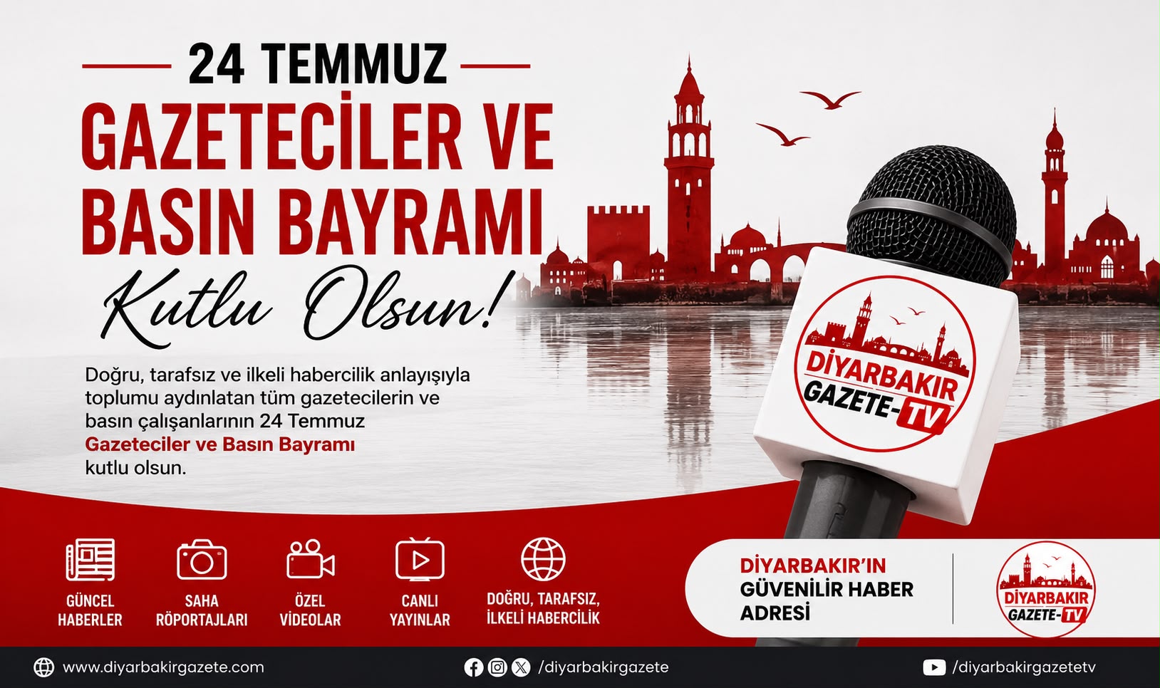 Güneydoğu Gazeteciler Cemiyeti’nden 24 Temmuz Basın Özgürlüğü Mesajı
