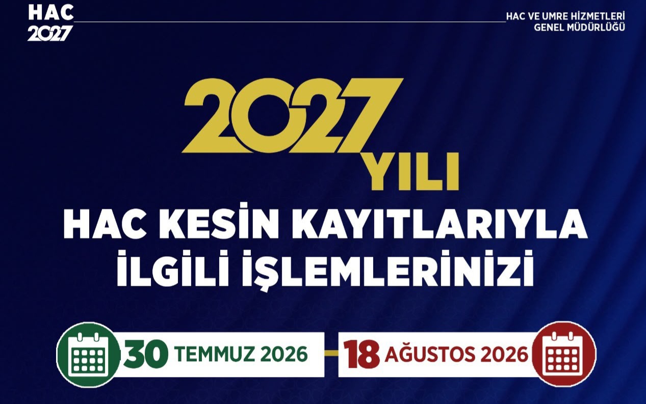 2027 Yılı Hac Kesin Kayıtları 30 Temmuz’da Başlıyor