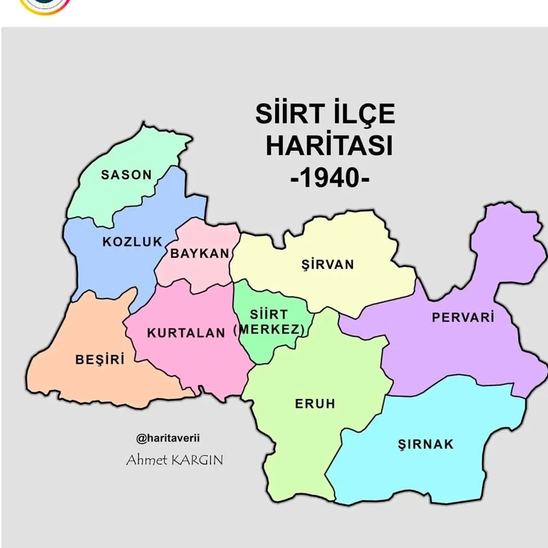 1940’tan Günümüze Siirt: İlçeler ve Sınırlar Değişti
